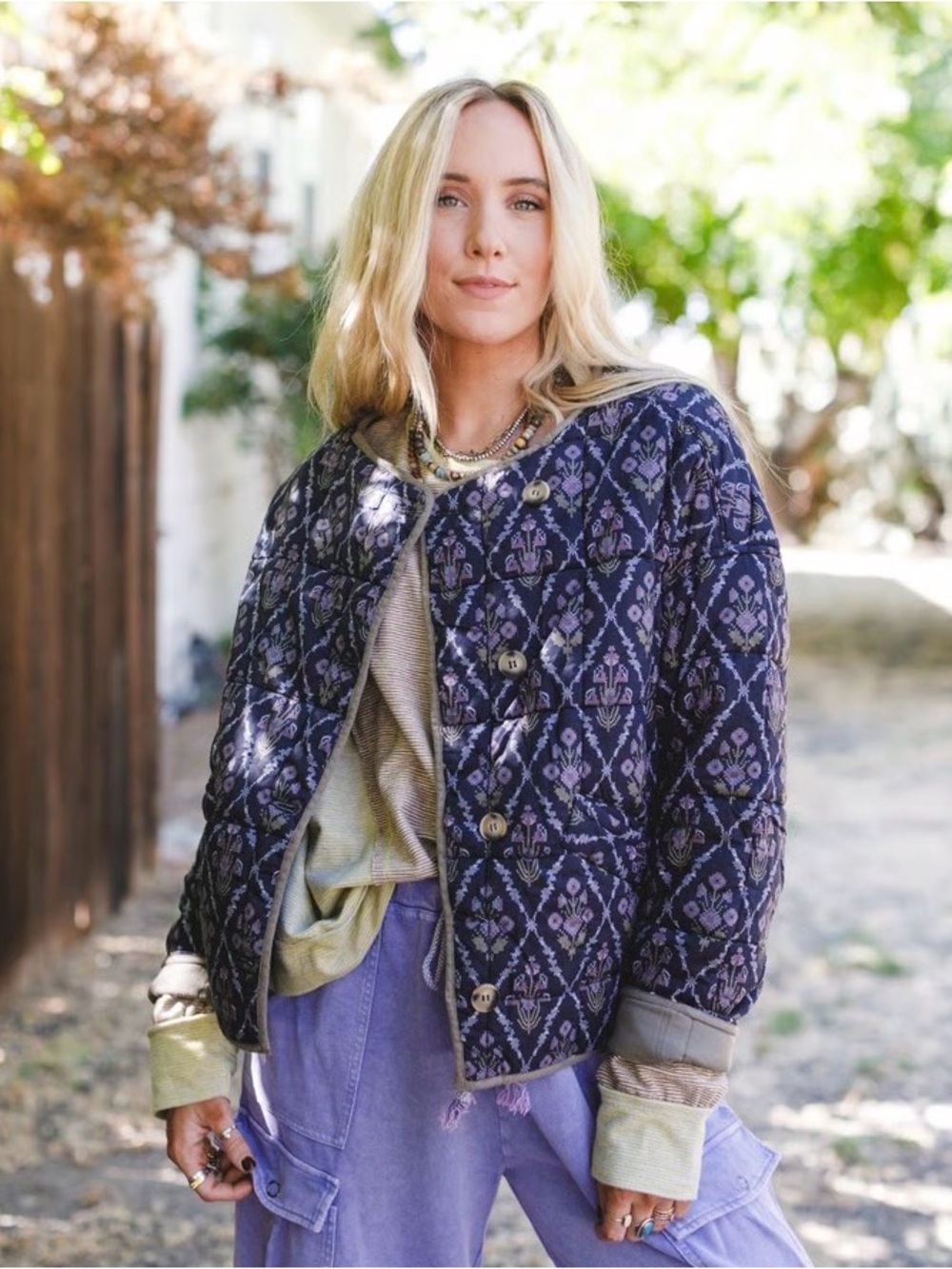 NWT In Loom Homestead Hug Floral Quilted Jacket Size L